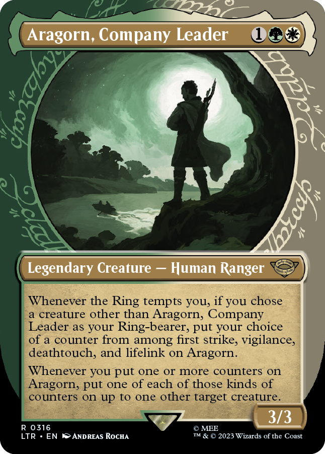 MTG Lord Of The Rings 0316 Aragorn, Company Leader (Showcase Foil)