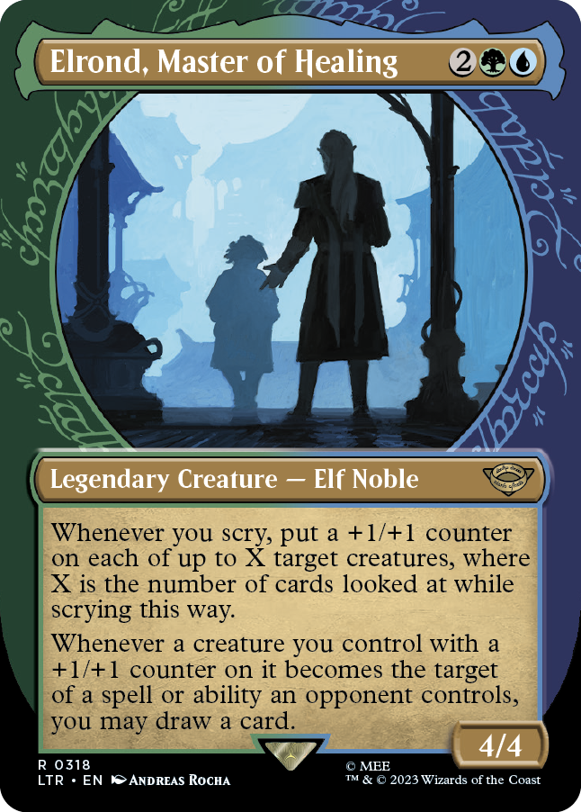MTG Lord Of The Rings 0318 Elrond, Master of Healing (Showcase Foil)