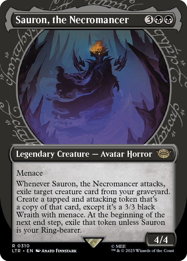 MTG Lord Of The Rings 0310 Sauron, the Necromancer (Showcase Foil)