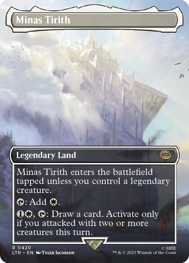 MTG Lord Of The Rings 0420 Minas Tirith (Borderless Art Foil)