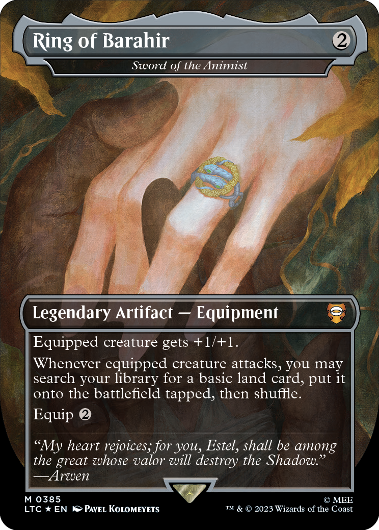 MTG Lord Of The Rings 0385 Sword of the Animist (Borderless Art)