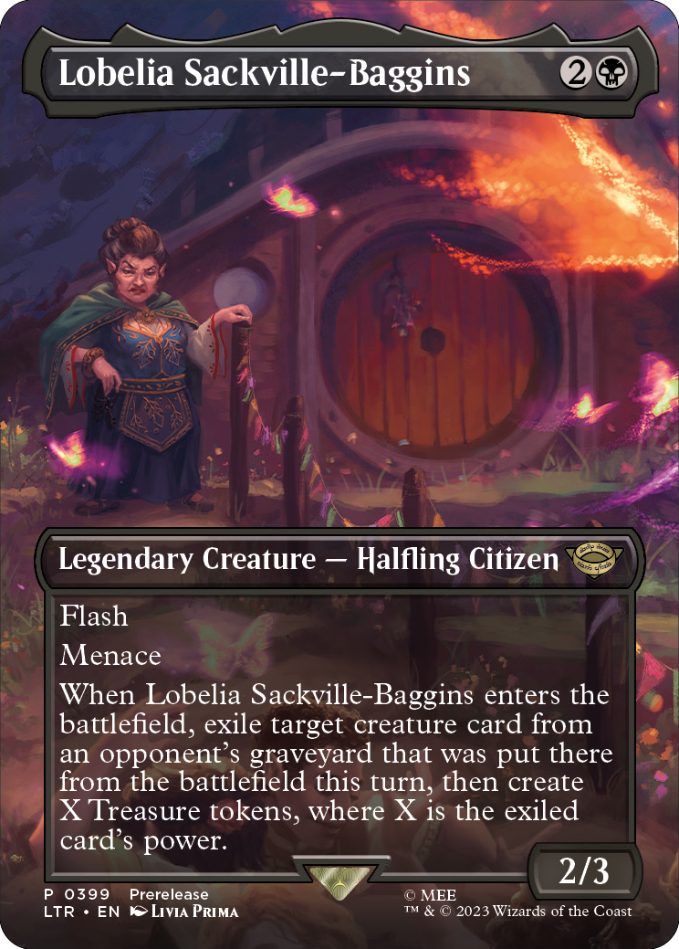 MTG Lord Of The Rings 0399 Lobelia Sackville-Baggins (Borderless Art)