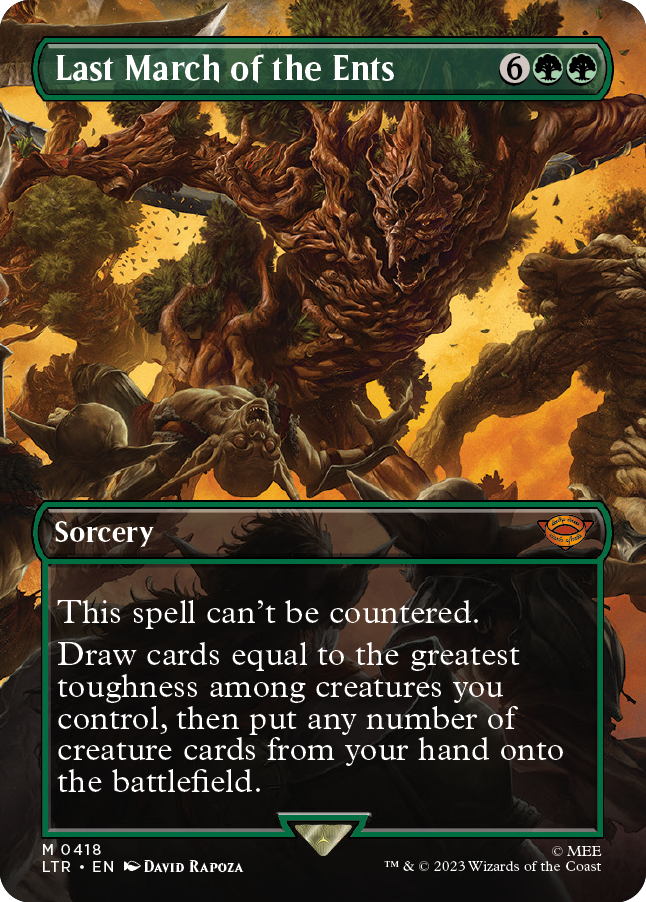 MTG Lord Of The Rings 0418 Last March of the Ents (Borderless Art Foil)