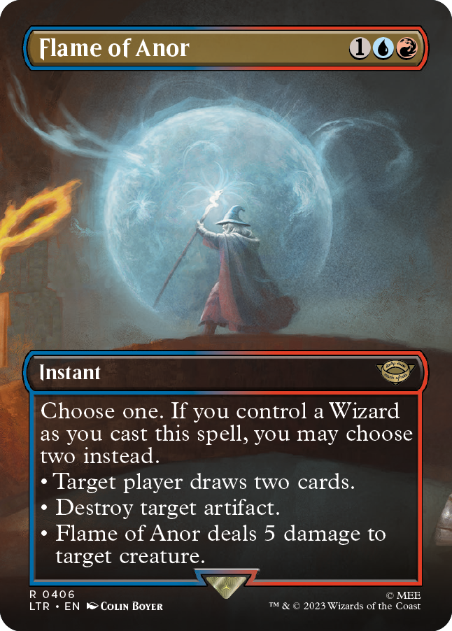 MTG Lord Of The Rings 0406 Flame of Anor (Borderless Art)