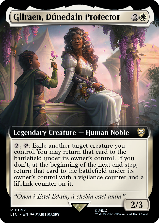 MTG Lord Of The Rings 0097 Gilraen, Dúnedain Protector (Extended Art)