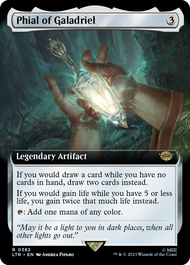 MTG Lord Of The Rings 0382 Phial of Galadriel (Extended Art)