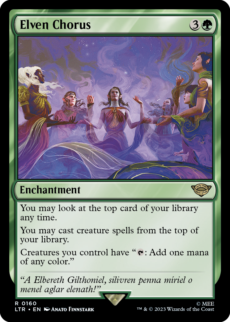 MTG Lord Of The Rings 0160 Elven Chorus (Foil)