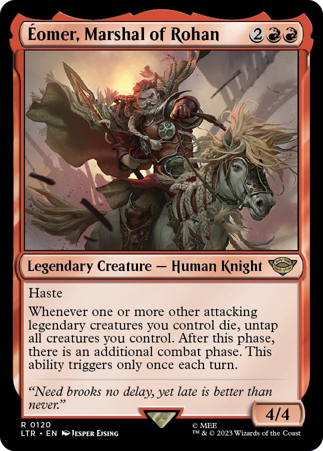 MTG Lord Of The Rings 0120 Éomer, Marshal of Rohan (Foil)