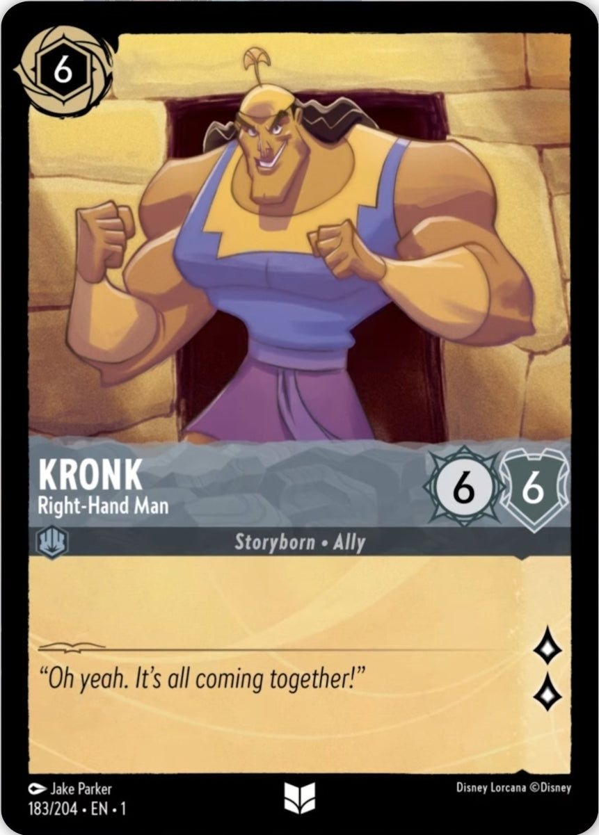 Disney Lorcana The First Chapter 183/204 KRONK Right-Hand Man Foil