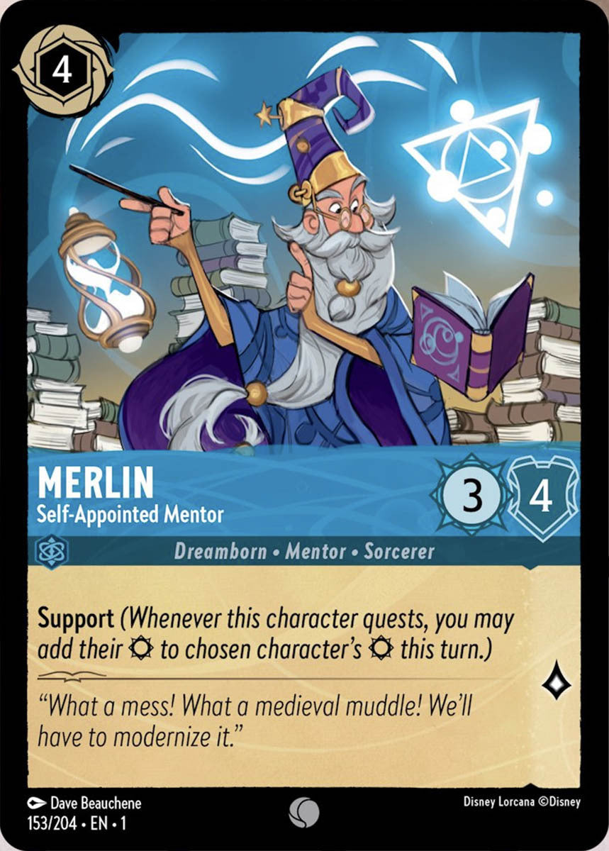 Disney Lorcana The First Chapter 153/204 MERLIN Self-Appointed Mentor
