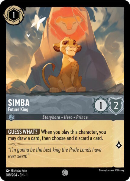 Disney Lorcana The First Chapter 188/204 SIMBA Future King Foil