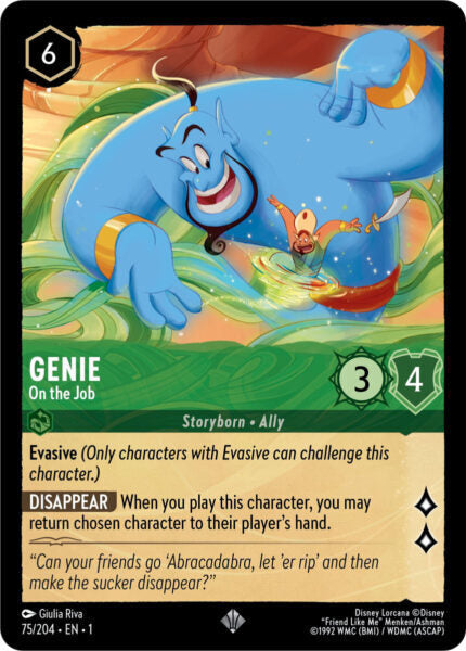 Disney Lorcana The First Chapter 075/204 GENIE On The Job