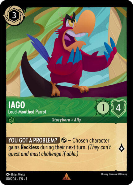 Disney Lorcana The First Chapter 080/204 IAGO Loud-Mouthed Parrot