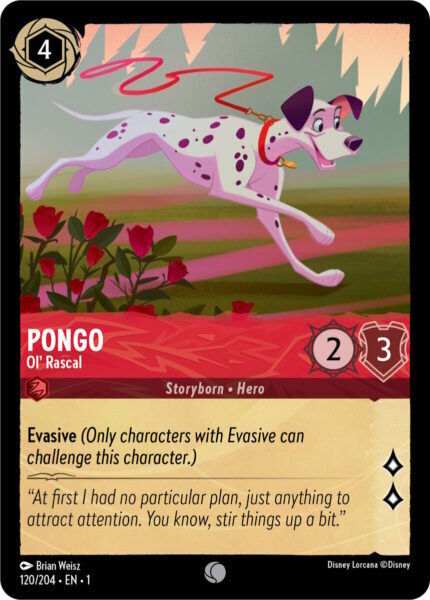 Disney Lorcana The First Chapter 120/204 PONGO Ol' Rascal