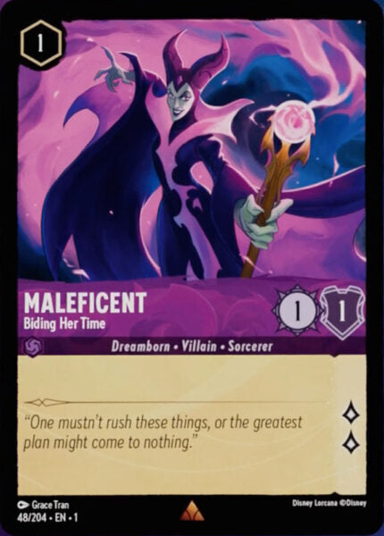 Disney Lorcana The First Chapter 048/204 MALEFICENT Biding Her Time Foil