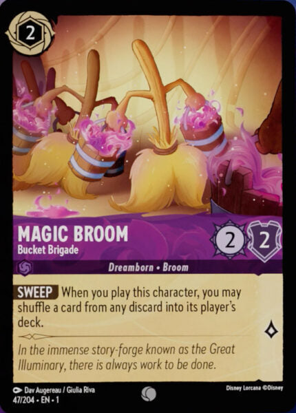 Disney Lorcana The First Chapter 047/204 MAGIC BROOM Bucket Brigade