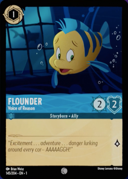 Disney Lorcana The First Chapter 145/204 FLOUNDER Voice Of Reason Foil