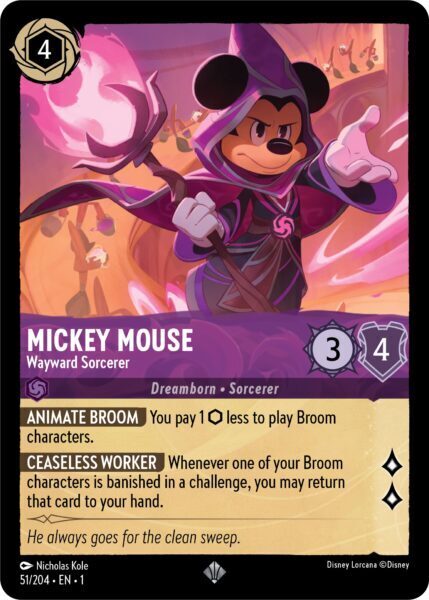 Disney Lorcana The First Chapter 051/204 MICKEY MOUSE Wayward Sorcerer