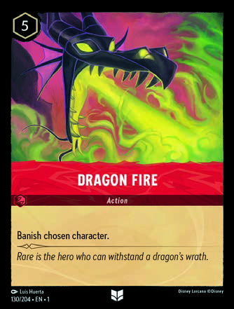 Disney Lorcana The First Chapter 130/204 DRAGON FIRE