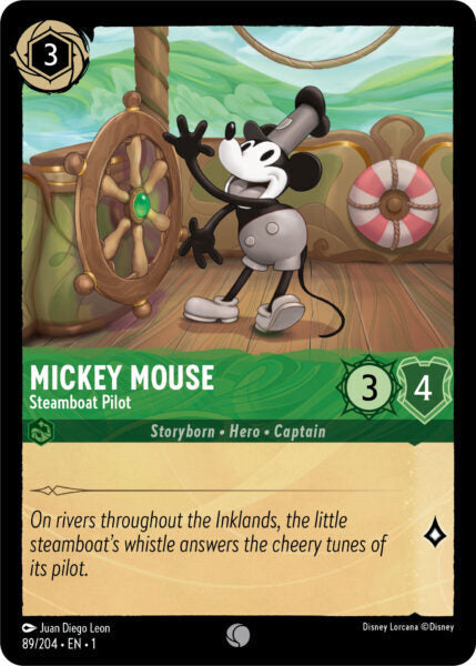 Disney Lorcana The First Chapter 089/204 MICKEY MOUSE Steamboat Pilot