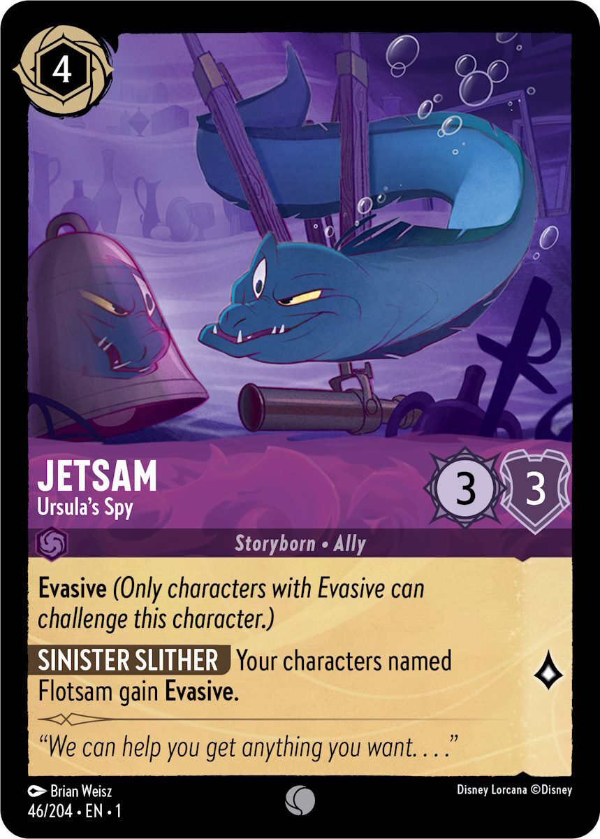 Disney Lorcana The First Chapter 046/204 JETSAM Ursula's Spy Foil