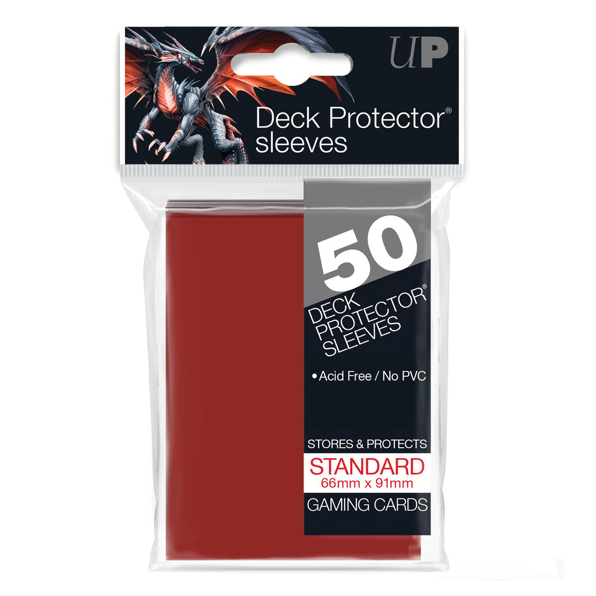Standard Deck Protectors (50ct) - Red
