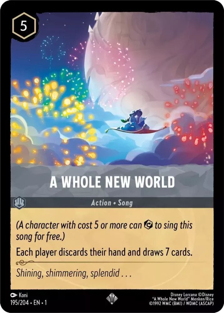 Disney Lorcana The First Chapter 195/204 A WHOLE NEW WORLD