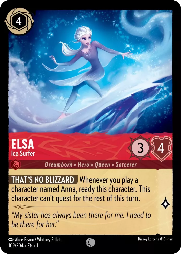 Disney Lorcana The First Chapter 109/204 ELSA Ice Surfer