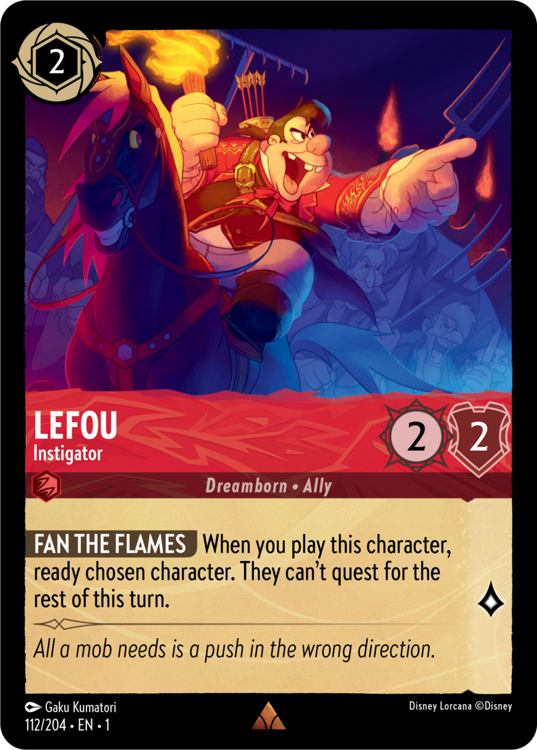 Disney Lorcana The First Chapter 112/204 LEFOU Instigator Foil