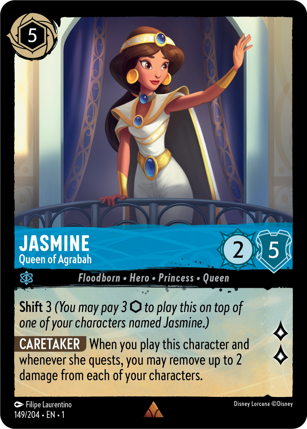 Disney Lorcana The First Chapter 149/204 JASMINE Queen Of Agrabah