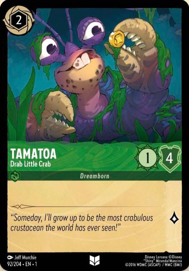 Disney Lorcana The First Chapter 092/204 TAMATOA Drab Little Crab