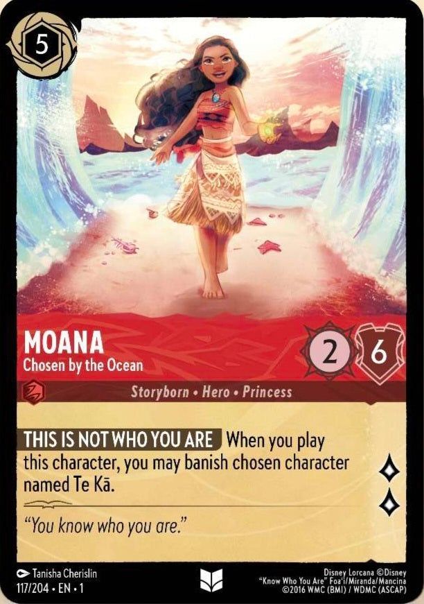 Disney Lorcana The First Chapter 117/204 MOANA Chosen By The Queen