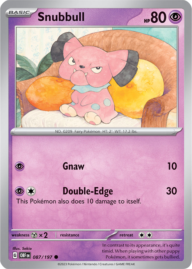 Scarlet & Violet Obsidian Flames 087/197 Snubbull