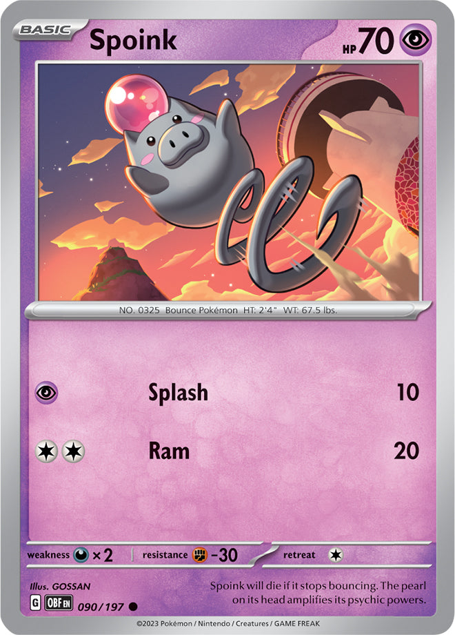 Scarlet & Violet Obsidian Flames 090/197 Spoink