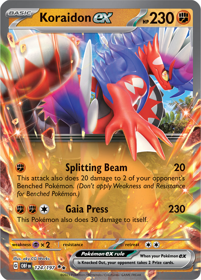 Scarlet & Violet Obsidian Flames 124/197 Koraidon ex