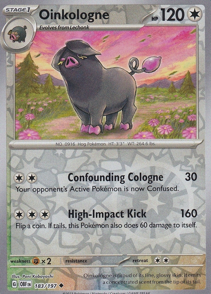 Scarlet & Violet Obsidian Flames 183/197 Oinkologne Reverse Holo