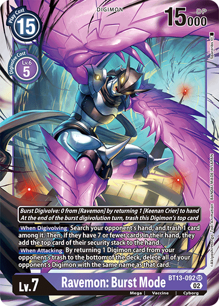 Versus Royal Knights BT13-092 Ravemon: Burst Mode