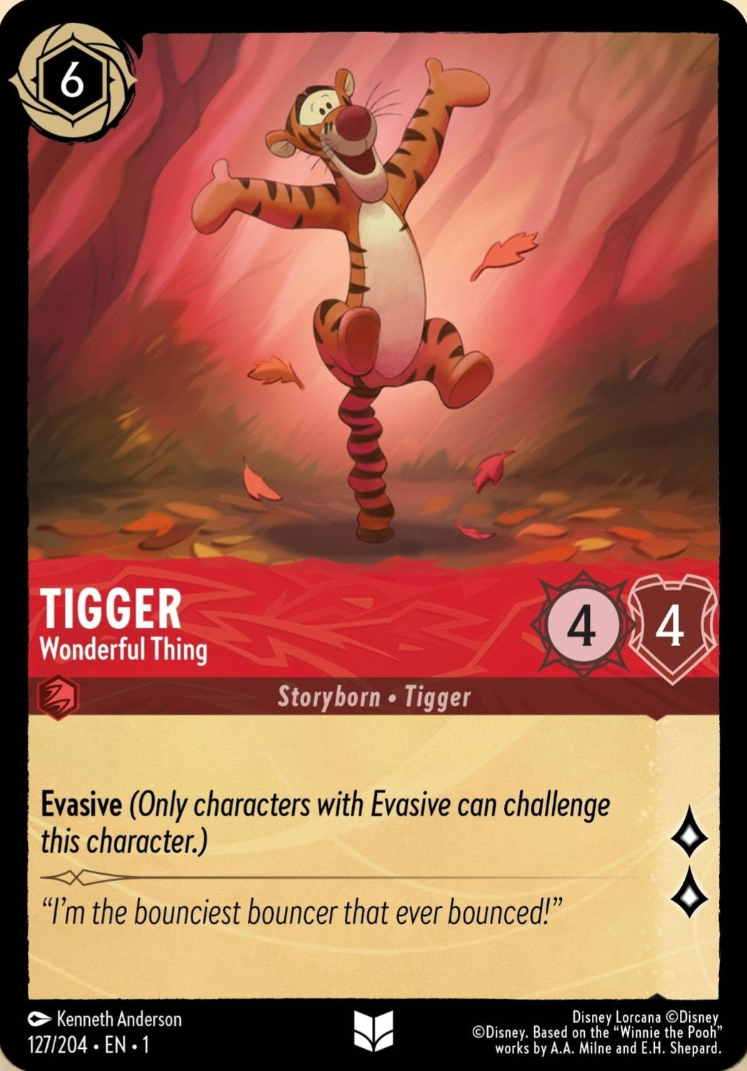 Disney Lorcana The First Chapter 127/204 TIGGER Wonderful Thing Foil