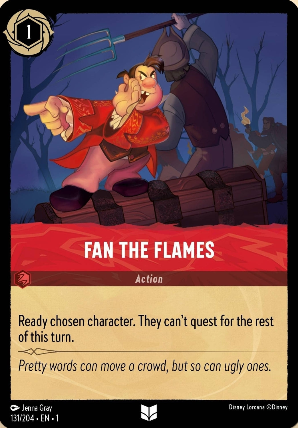 Disney Lorcana The First Chapter 131/204 FAN THE FLAMES Foil