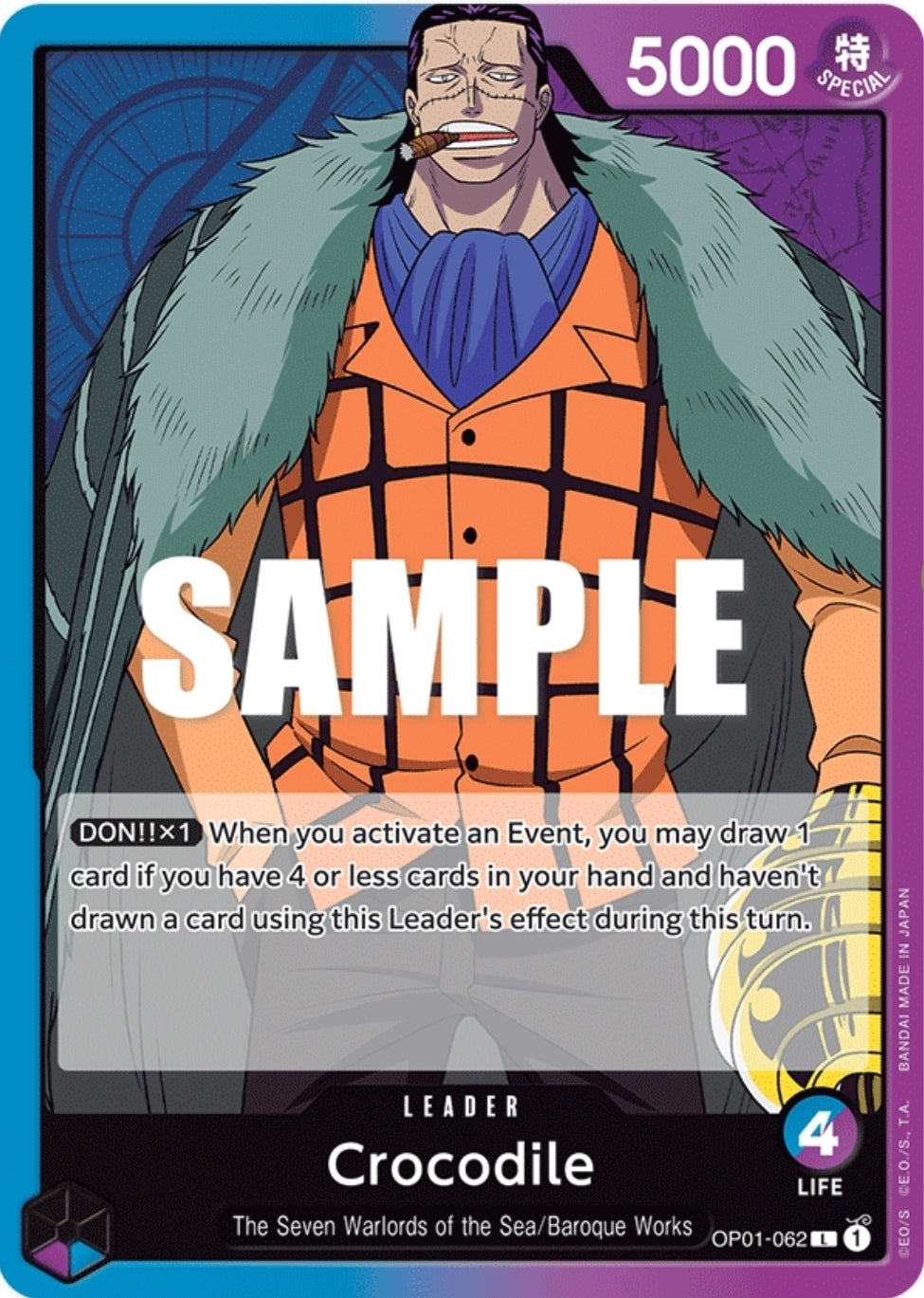 OP01-062 | L | LEADER Crocodile