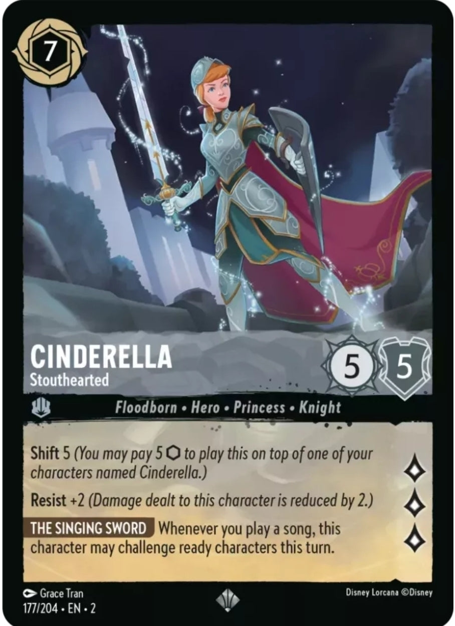 Disney Lorcana Rise Of The Floodborn 177/204 CINDERELLA Stouthearted