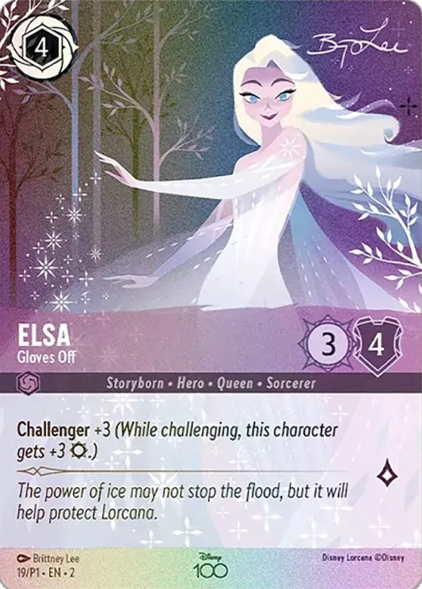 ELSA Gloves Off 19/P1 Disney 100 Collectors Edition