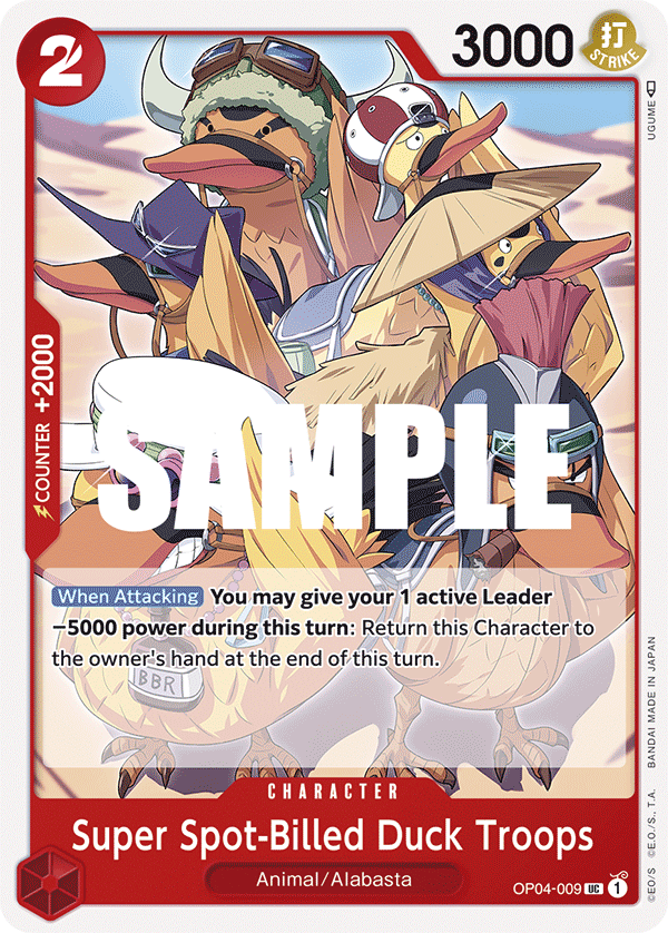 OP04-009 | UC | CHARACTER Super Spot-Billed Duck Troops