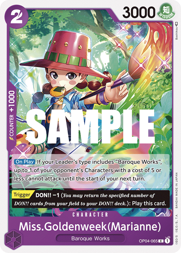 OP04-065 | C | CHARACTER Miss.Goldenweek(Marianne)