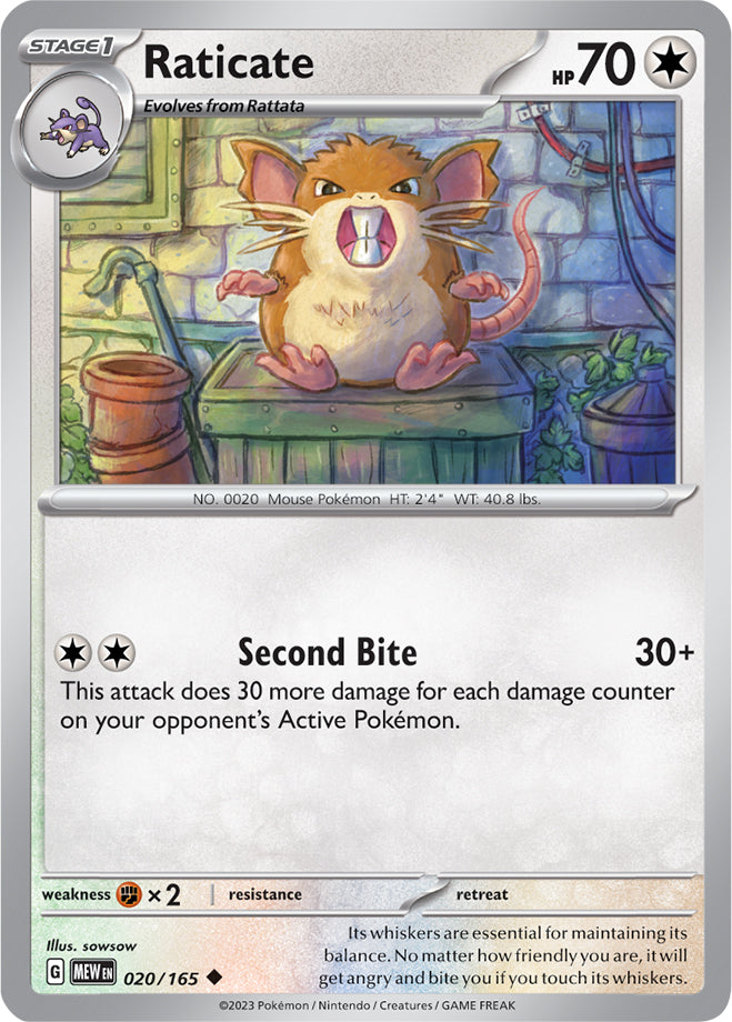 Scarlet & Violet-151 020/165 Raticate