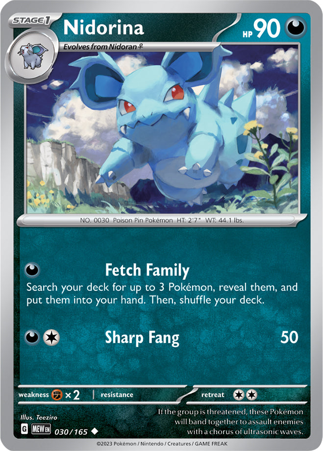 Scarlet & Violet-151 030/165 Nidorina Reverse Holo