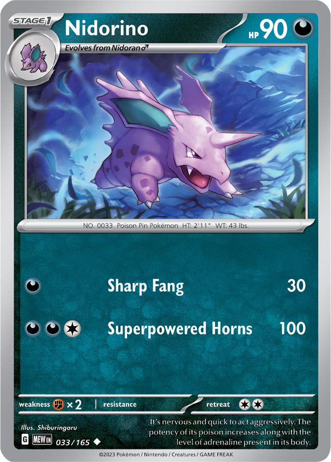Scarlet & Violet-151 033/165 Nidorino Reverse Holo