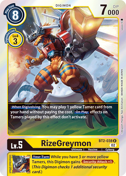 Resurgence Booster BT2-038 RizeGreymon Alternative Art