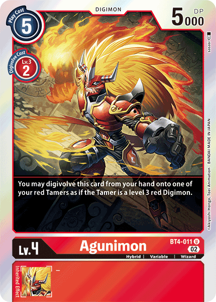 Resurgence Booster BT4-011 Agunimon Alternative Art