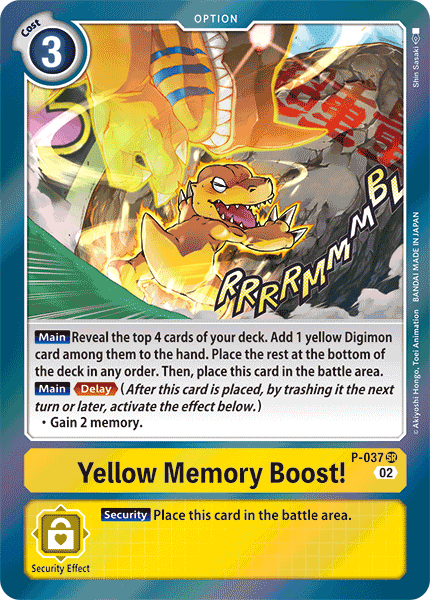 Resurgence Booster P-037 Yellow Memory Boost! Alternative Art